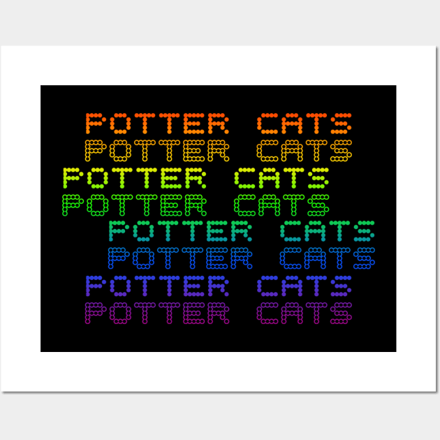 Potter cats rainbow Wall Art by Dexter